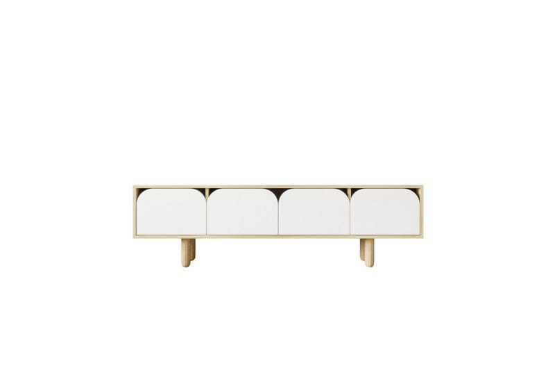 Arvo Tv-stativ 180x30 cm, Brun/Vit