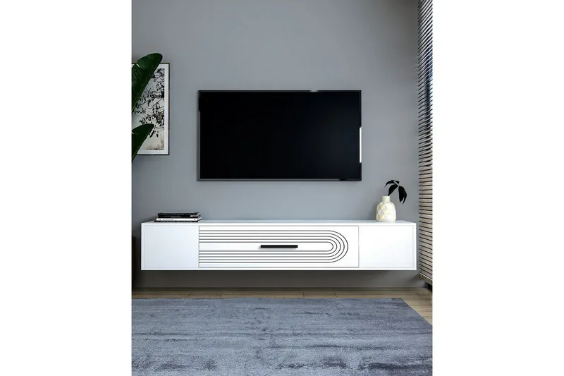 Avryn Tv-bänk 150 cm - Vit - Möbler - Vardagsrum - Tv-möbler & mediamöbler - Tv-bänkar