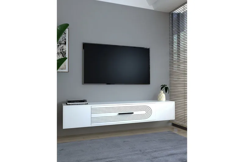 Avryn Tv-bänk 150 cm - Vit - Möbler - Vardagsrum - Tv-möbler & mediamöbler - Tv-bänkar