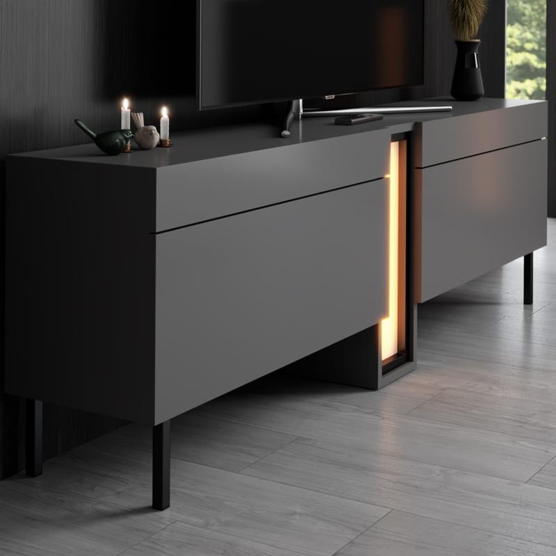 Berriaren TV-bänk 180 cm - Antracit - Möbler - Vardagsrum - Tv-möbler & mediamöbler - Tv-väggfästen & mediastativ - Tv stativ & väggfästen