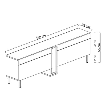 Berriaren TV-bänk 180 cm - Travertin - Möbler - Vardagsrum - Tv-möbler & mediamöbler - Tv-bänkar