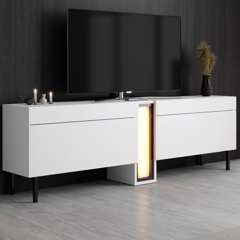 Berriaren TV-bänk 180 cm - Vit - Möbler - Vardagsrum - Tv-möbler & mediamöbler - Tv-väggfästen & mediastativ - Tv stativ & väggfästen