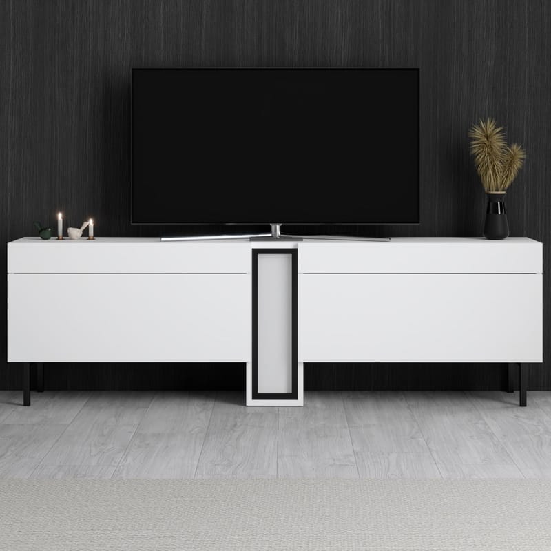 Berriaren TV-bänk 180 cm - Vit - Möbler - Vardagsrum - Tv-möbler & mediamöbler - Tv-väggfästen & mediastativ - Tv stativ & väggfästen