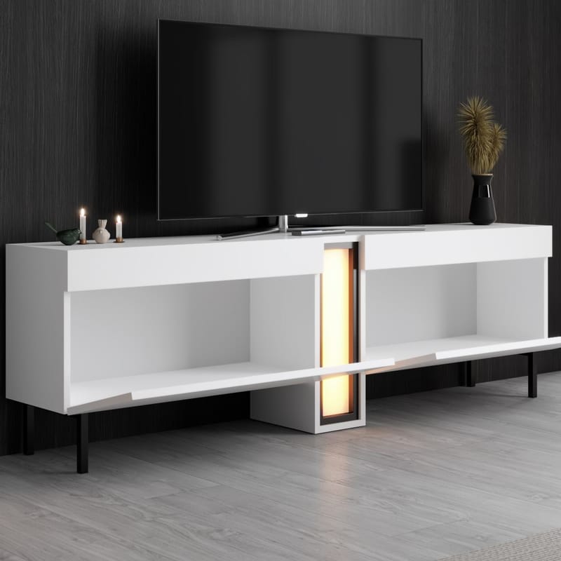 Berriaren TV-bänk 180 cm - Vit - Möbler - Vardagsrum - Tv-möbler & mediamöbler - Tv-väggfästen & mediastativ - Tv stativ & väggfästen