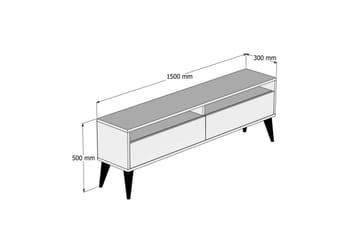 Bexheti Tv-bänk 150 cm - Ek - Möbler - Vardagsrum - Tv-möbler & mediamöbler - Tv-bänkar