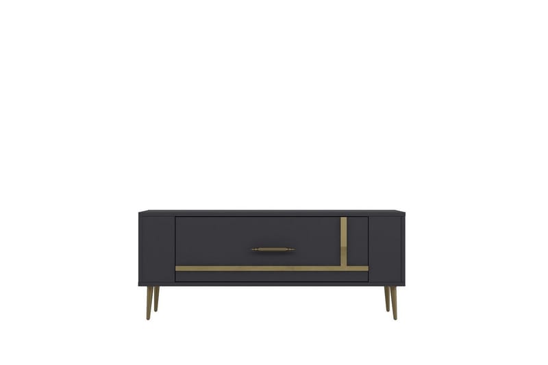 Beyra Tv-bänk 120 cm, Antracit/Guld