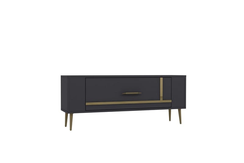 Beyra Tv-bänk 120 cm - Antracit/Guld - Möbler - Vardagsrum - Tv-möbler & mediamöbler - Tv-bänkar