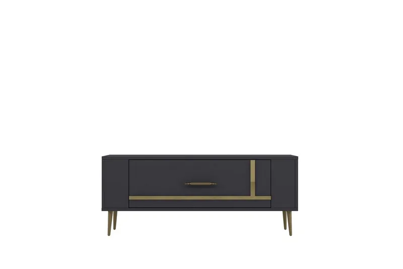 Beyra Tv-bänk 120 cm, Antracit/Guld