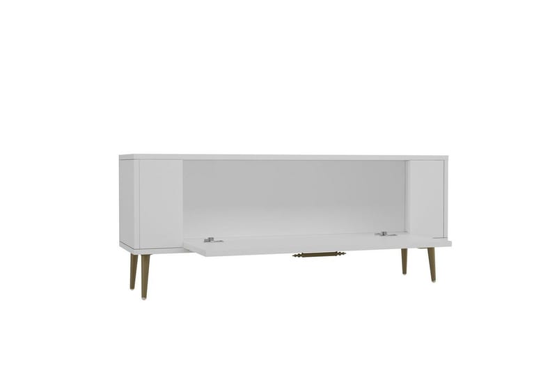 Beyra Tv-bänk 120 cm - Vit/Guld - Möbler - Vardagsrum - Tv-möbler & mediamöbler - Tv-bänkar