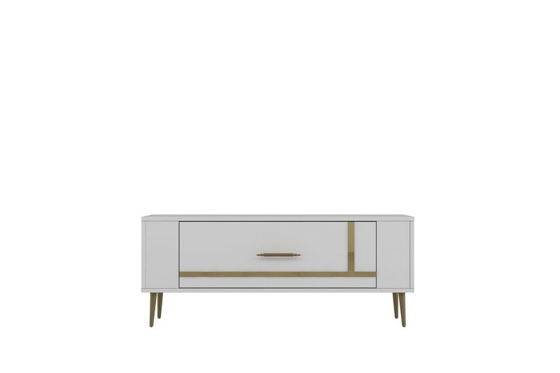 Beyra Tv-bänk 120 cm - Vit/Guld - Möbler - Vardagsrum - Tv-möbler & mediamöbler - Tv-bänkar