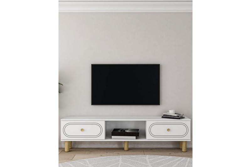 Bohem Tv-stativ 150x83 cm - Vit - Möbler - Vardagsrum - Tv-möbler & mediamöbler - Tv-väggfästen & mediastativ - Tv stativ & väggfästen