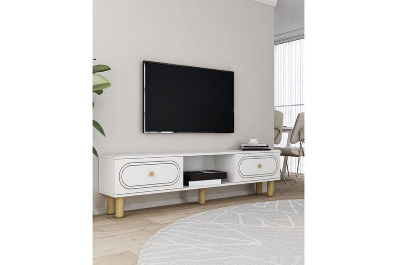 Bohem Tv-stativ 150x83 cm - Vit - Möbler - Vardagsrum - Tv-möbler & mediamöbler - Tv-väggfästen & mediastativ - Tv stativ & väggfästen