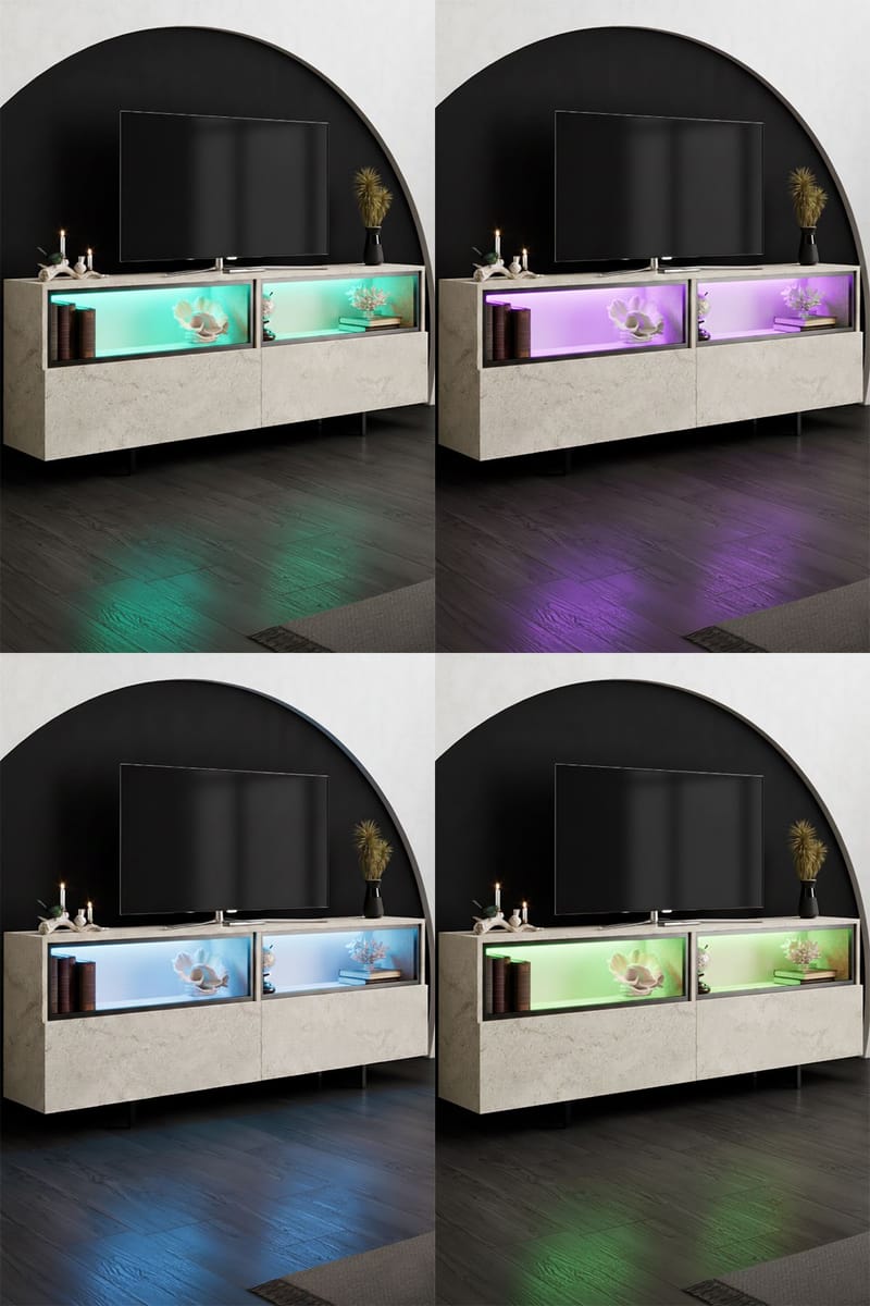 Cielieucel TV-bänk 180 cm - Travertin - Möbler - Vardagsrum - Tv-möbler & mediamöbler - Tv-väggfästen & mediastativ - Tv stativ & väggfästen