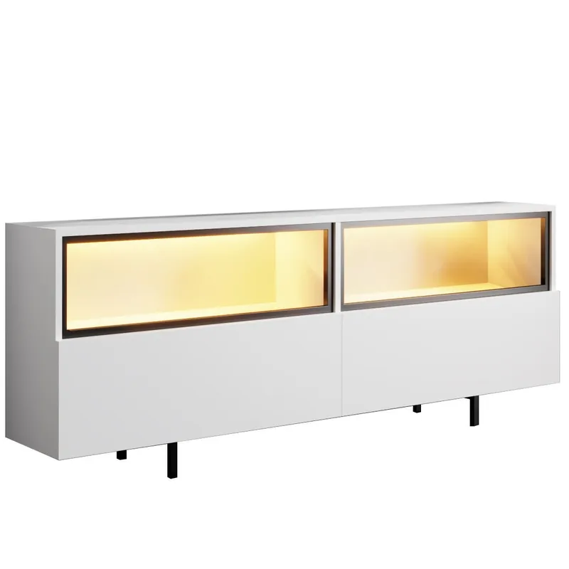 Cielieucel TV-bänk 180 cm - Vit - Möbler - Vardagsrum - Tv-möbler & mediamöbler - Tv-väggfästen & mediastativ - Tv stativ & väggfästen