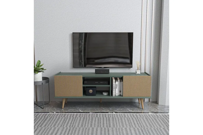 Corvo Tv-bänk 154,4 cm - Light Brun/Grön - Möbler - Vardagsrum - Tv-möbler & mediamöbler - Tv-bänkar