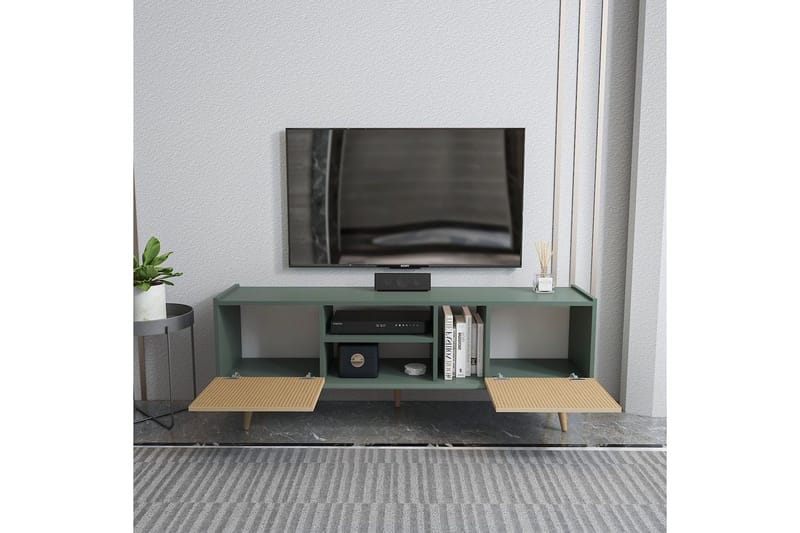 Corvo Tv-bänk 154,4 cm - Light Brun/Grön - Möbler - Vardagsrum - Tv-möbler & mediamöbler - Tv-bänkar