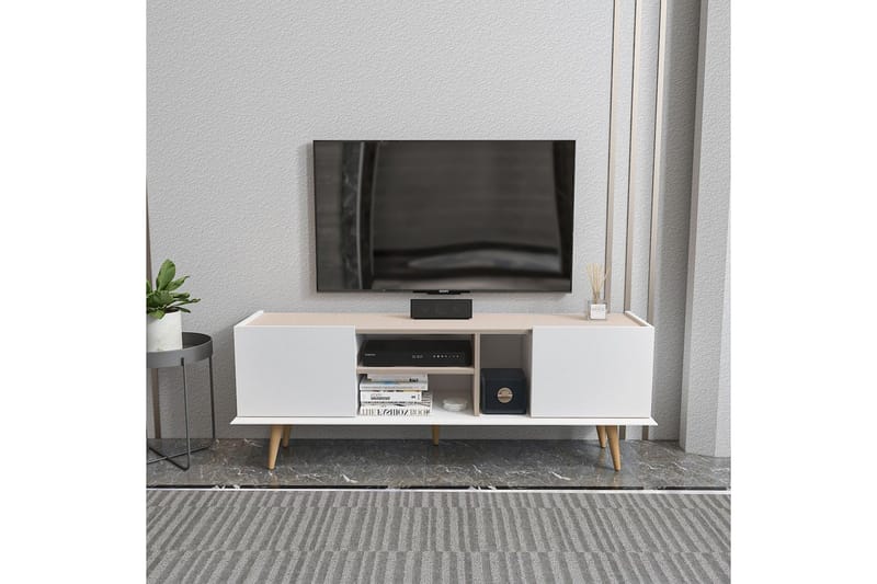 Corvo Tv-bänk 154,4 cm - Vit/Beige - Möbler - Vardagsrum - Tv-möbler & mediamöbler - Tv-bänkar