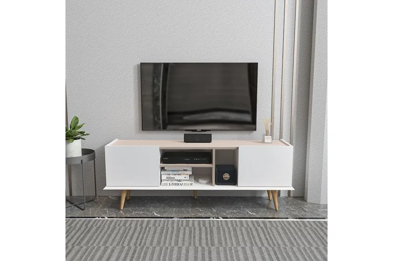 Corvo Tv-bänk 154,4 cm - Vit/Beige - Möbler - Vardagsrum - Tv-möbler & mediamöbler - Tv-bänkar