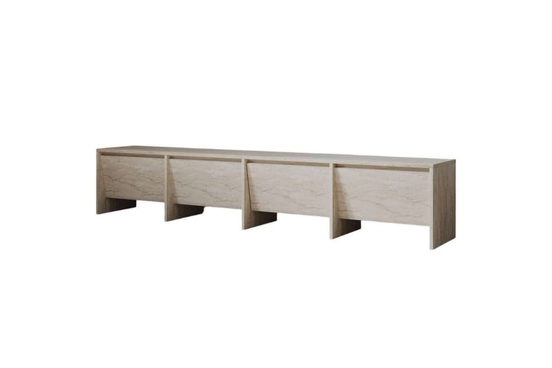 Crala Golvstående Tv-bänk 180 cm med Förvaring i Trä, Beige