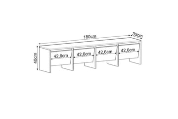 Crala Golvstående Tv-bänk 180 cm med Förvaring i Trä - Beige - Möbler - Vardagsrum - Tv-möbler & mediamöbler - Tv-bänkar