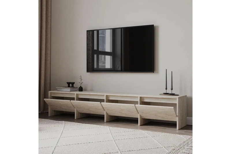 Crala Tv-bänk 180 cm - Travertine - Möbler - Vardagsrum - Tv-möbler & mediamöbler - Tv-bänkar