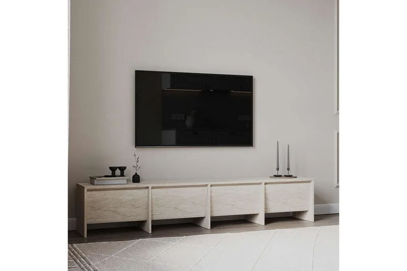 Crala Tv-bänk 180 cm - Travertine - Möbler - Vardagsrum - Tv-möbler & mediamöbler - Tv-bänkar