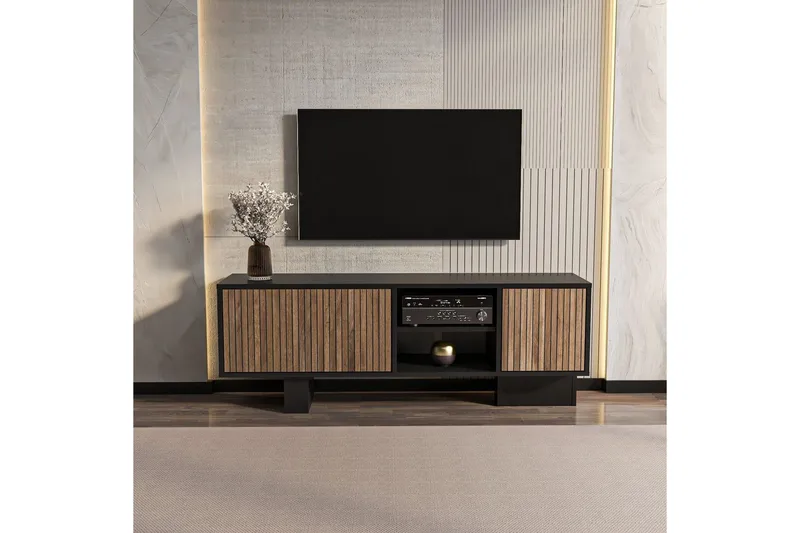 Dargaville Tv-bänk 150 cm - Svart/Brun - Möbler - Vardagsrum - Tv-möbler & mediamöbler - Tv-bänkar