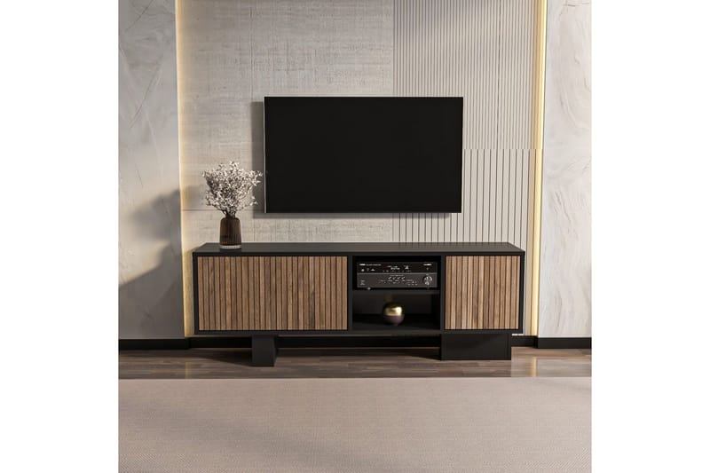 Dargaville Tv-bänk 150 cm - Svart/Brun - Möbler - Vardagsrum - Tv-möbler & mediamöbler - Tv-bänkar