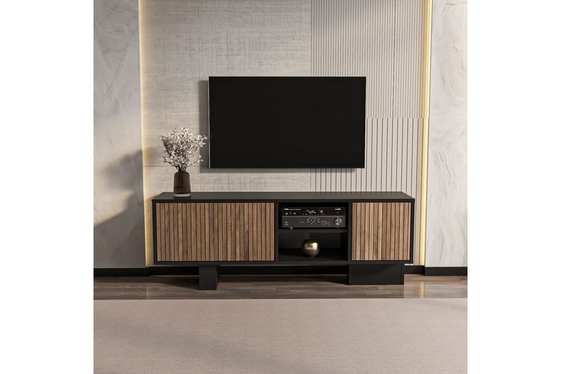 Dargaville Tv-bänk 150 cm - Svart/Brun - Möbler - Vardagsrum - Tv-möbler & mediamöbler - Tv-bänkar