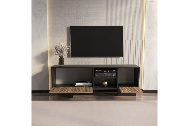 Dargaville Tv-bänk 150 cm - Svart/Brun - Möbler - Vardagsrum - Tv-möbler & mediamöbler - Tv-bänkar