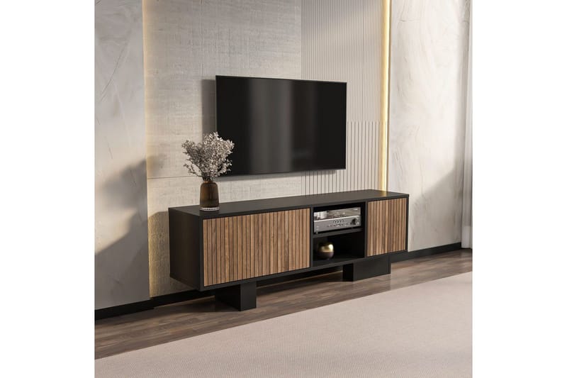 Dargaville Tv-bänk 150 cm - Svart/Brun - Möbler - Vardagsrum - Tv-möbler & mediamöbler - Tv-bänkar