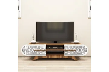 Defneia Tv-bänk 145 cm - Vit/Natur - Möbler - Vardagsrum - Tv-möbler & mediamöbler - Tv-bänkar