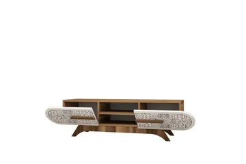 Defneia Tv-bänk 145 cm - Vit/Natur - Möbler - Vardagsrum - Tv-möbler & mediamöbler - Tv-bänkar