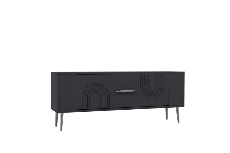 Deyric Tv-bänk 120 cm - Antracit/Silver - Möbler - Vardagsrum - Tv-möbler & mediamöbler - Tv-bänkar