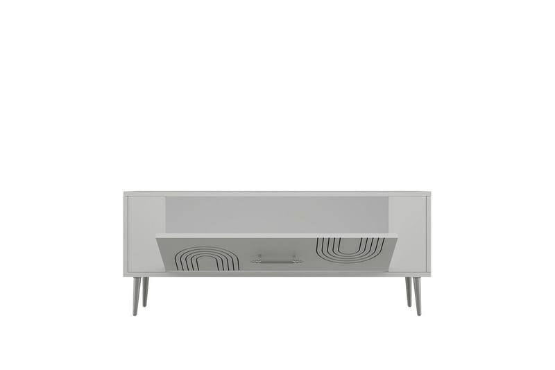 Deyric Tv-bänk 120 cm - Vit/Silver - Möbler - Vardagsrum - Tv-möbler & mediamöbler - Tv-bänkar