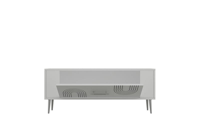 Deyric Tv-bänk 120 cm - Vit/Silver - Möbler - Vardagsrum - Tv-möbler & mediamöbler - Tv-bänkar