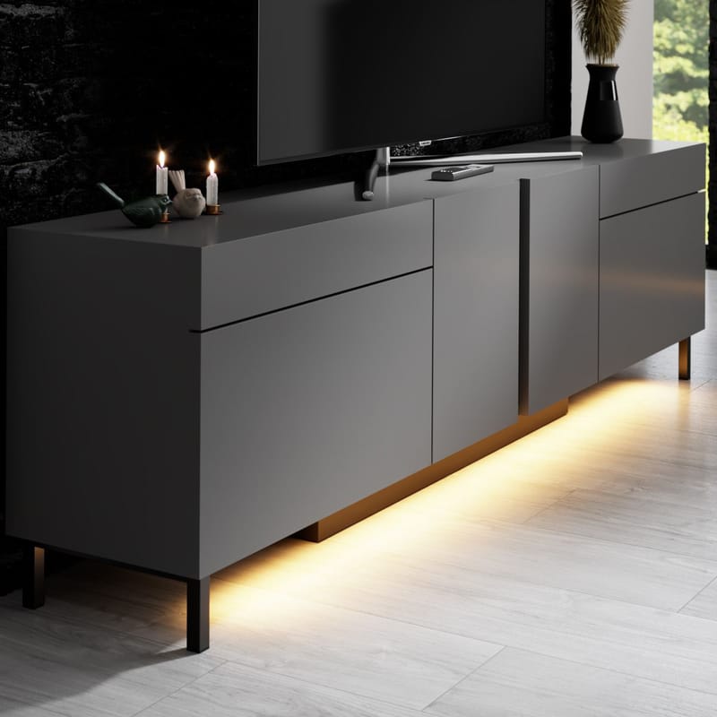 Djarhint TV-bänk 180 cm - Antracit - Möbler - Vardagsrum - Tv-möbler & mediamöbler - Tv-väggfästen & mediastativ - Tv stativ & väggfästen