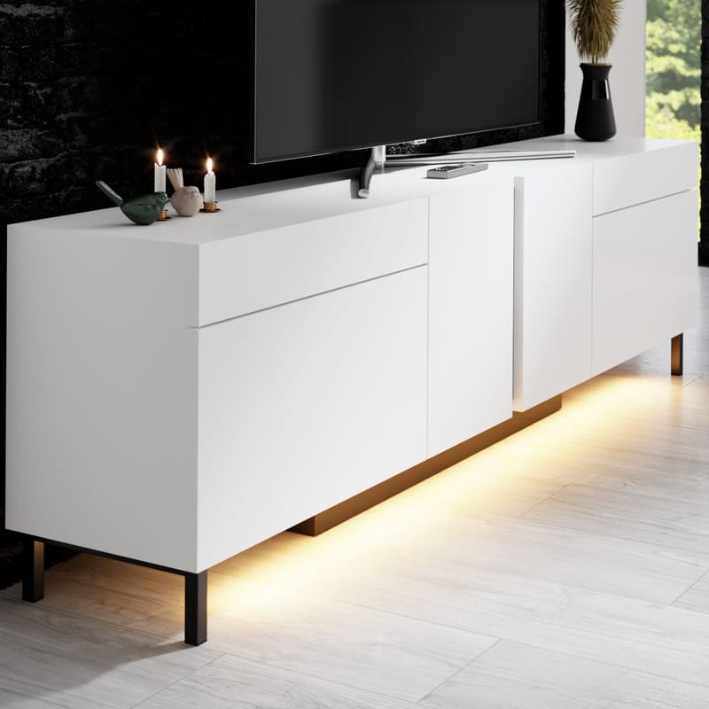 Djarhint TV-bänk 180 cm - Vit - Möbler - Vardagsrum - Tv-möbler & mediamöbler - Tv-väggfästen & mediastativ - Tv stativ & väggfästen