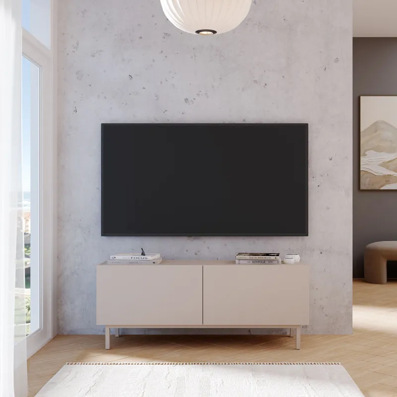 Dorel TV-bänk 120x47,3x36,8 cm - Sand - Möbler - Vardagsrum - Tv-möbler & mediamöbler - Tv-väggfästen & mediastativ - Tv stativ & väggfästen