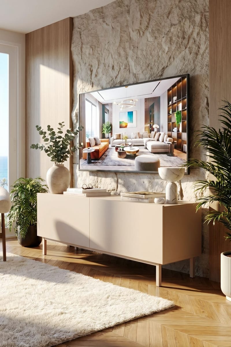 Dorel TV-bänk 120x47,3x36,8 cm - Sand - Möbler - Vardagsrum - Tv-möbler & mediamöbler - Tv-väggfästen & mediastativ - Tv stativ & väggfästen