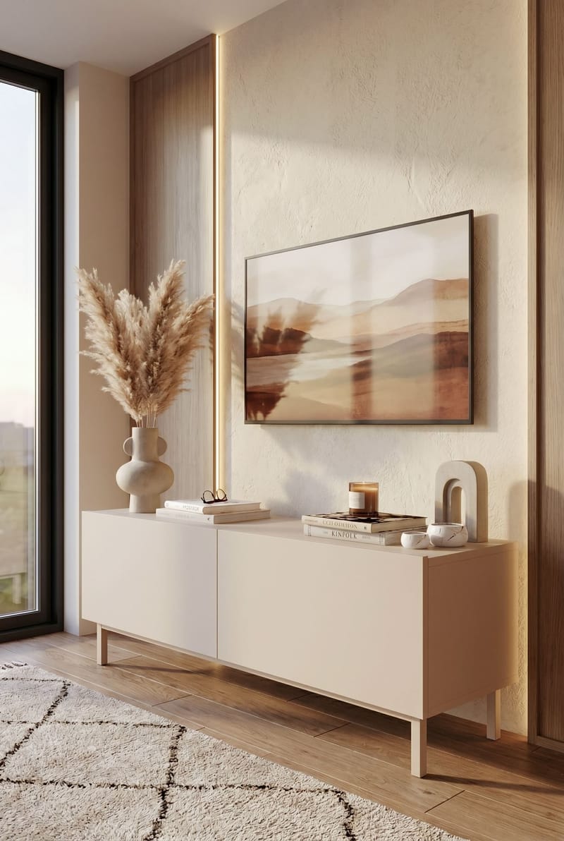 Dorel TV-bänk 120x47,3x36,8 cm - Sand - Möbler - Vardagsrum - Tv-möbler & mediamöbler - Tv-väggfästen & mediastativ - Tv stativ & väggfästen