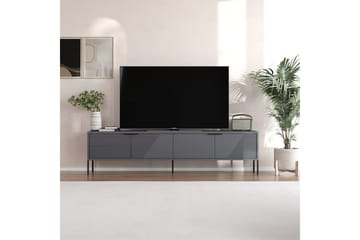 Dorellez Golvstående Tv Bänk 180 cm med Förvaring i Målat Trä - Grå - Möbler - Vardagsrum - Tv-möbler & mediamöbler - Tv-bänkar