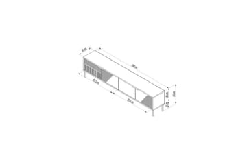Dorellez Tv-bänk 180 cm - Antracit - Möbler - Vardagsrum - Tv-möbler & mediamöbler - Tv-bänkar