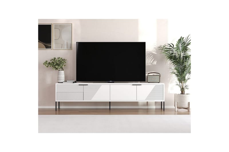 Dorellez Tv-bänk 180 cm - Vit - Möbler - Vardagsrum - Tv-möbler & mediamöbler - Tv-bänkar
