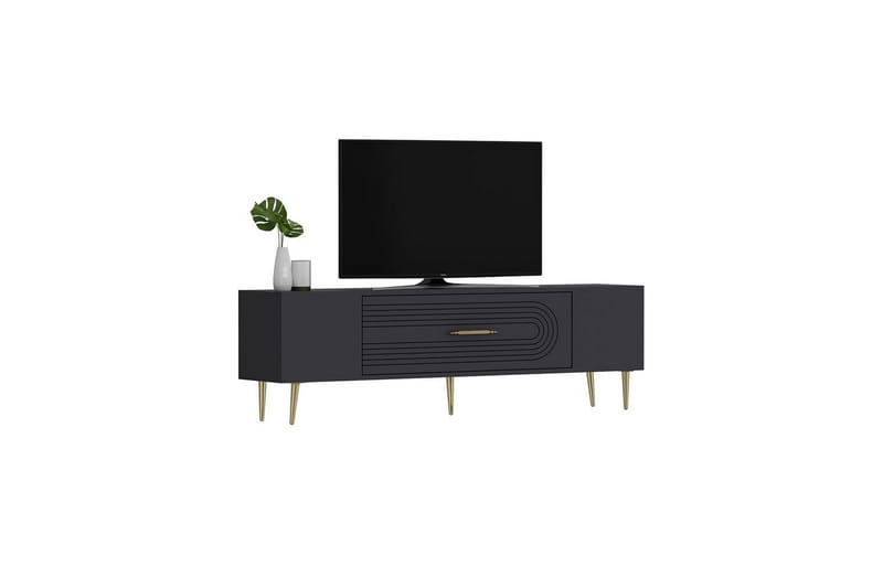 Drova Tv-bänk 150 cm - Antracit/Guld - Möbler - Vardagsrum - Tv-möbler & mediamöbler - Tv-bänkar