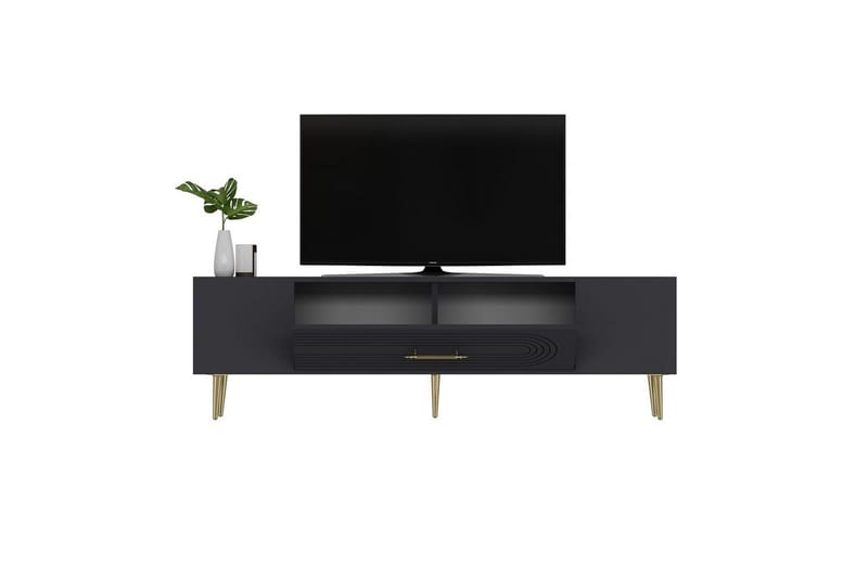 Drova Tv-bänk 150 cm - Antracit/Guld - Möbler - Vardagsrum - Tv-möbler & mediamöbler - Tv-bänkar