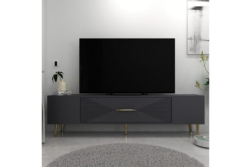 Drova Tv-bänk 150 cm - Antracit/Guld - Möbler - Vardagsrum - Tv-möbler & mediamöbler - Tv-bänkar