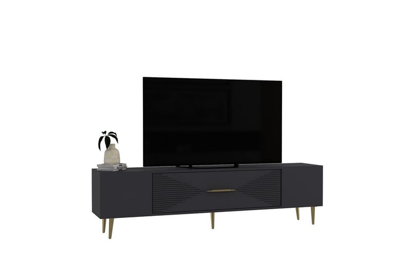 Drova Tv-bänk 150 cm - Antracit/Guld - Möbler - Vardagsrum - Tv-möbler & mediamöbler - Tv-bänkar