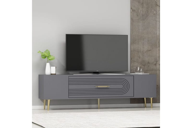 Drova Tv-bänk 150 cm - Antracit/Guld - Möbler - Vardagsrum - Tv-möbler & mediamöbler - Tv-bänkar