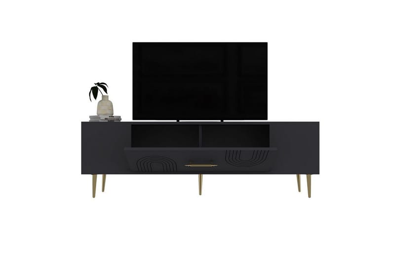 Drova Tv-bänk 150 cm - Antracit/Guld - Möbler - Vardagsrum - Tv-möbler & mediamöbler - Tv-bänkar